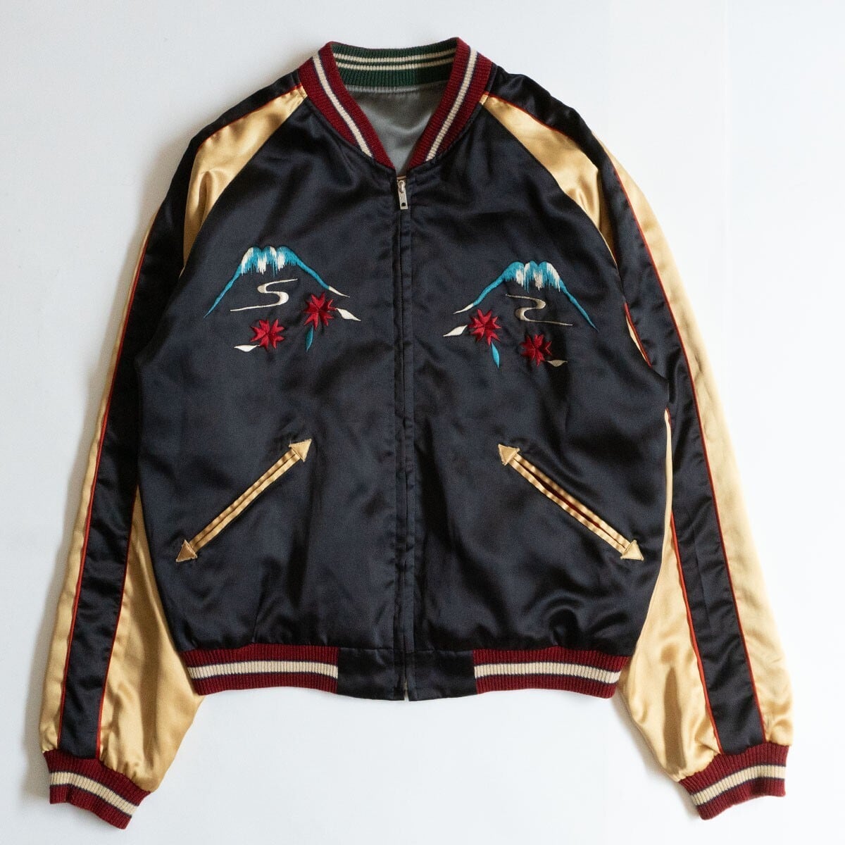 東洋 リバーシブル サテン スカジャン スーベニアジャケット Mサイズ