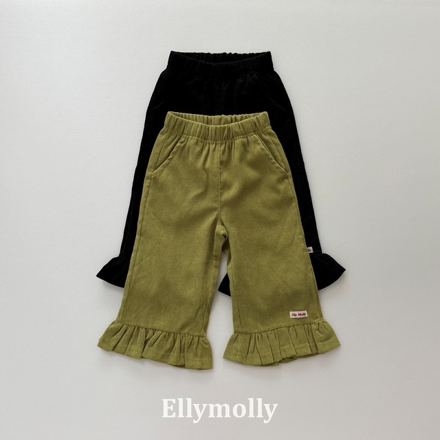 【2点送料無料】«予約»«ジュニアサイズあり»«elly molly» フリルパンツ 2colors