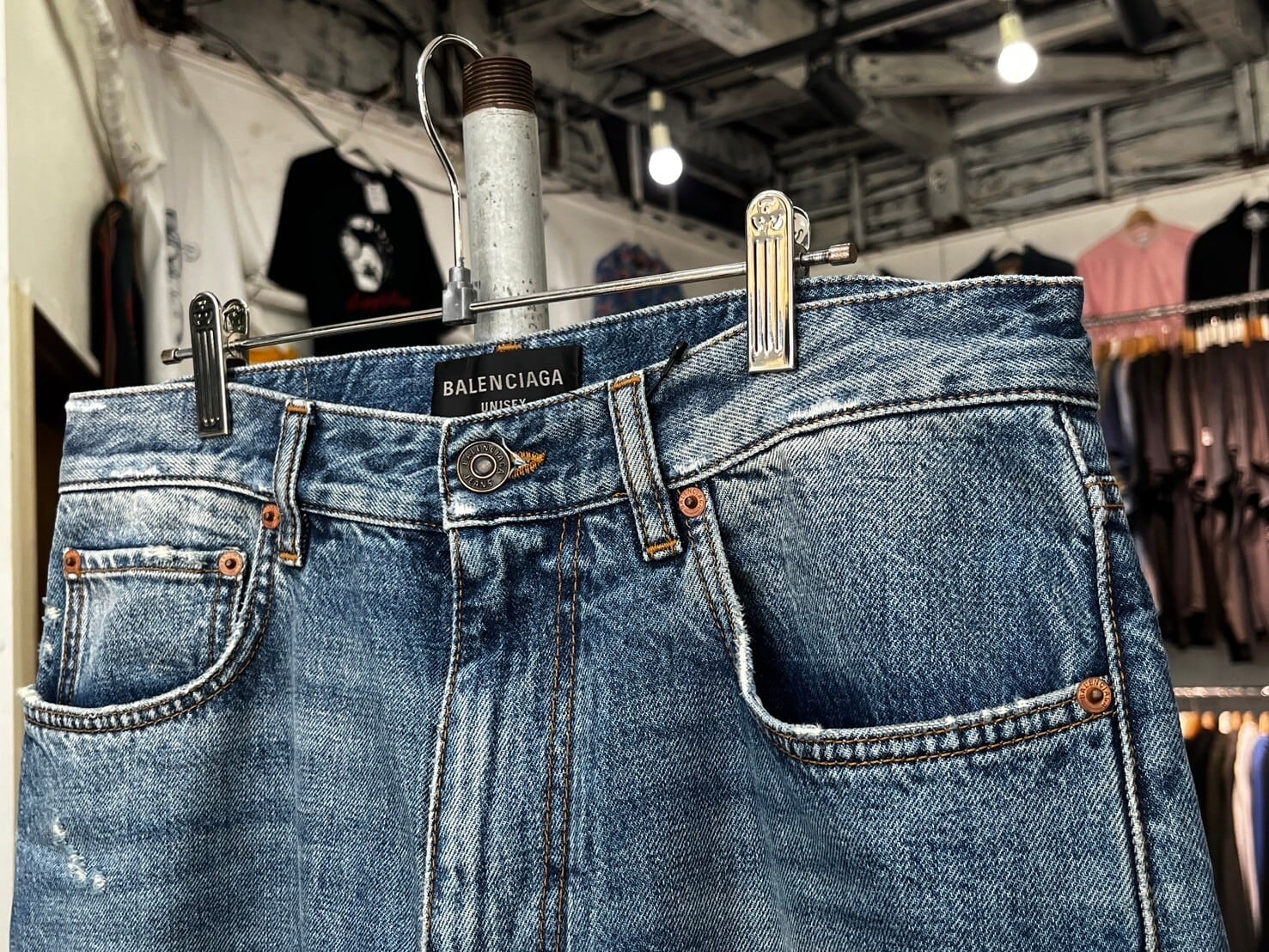 BALENCIAGA LOOSE FIT DENIM PANT INDIGO XS 736540 24762 | BRAND 