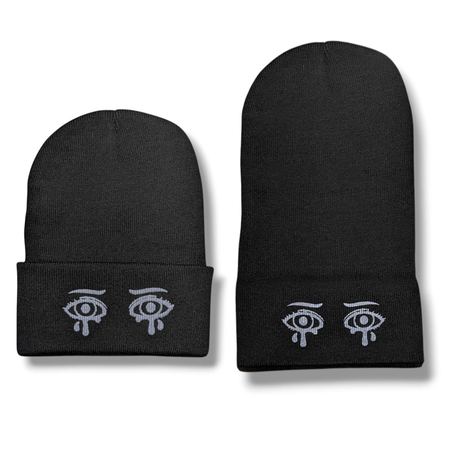 Double Sad Beanie | BLACK BRAIN