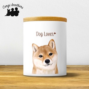 【 柴犬 水彩画風 毛色2色 】 キャニスター　お家用　プレゼント　犬　ペット　うちの子　犬グッズ