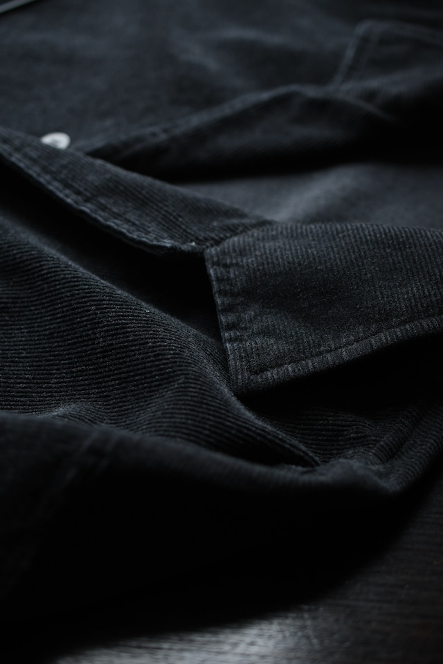 Cale / Stone Washed Corduroy Jacket (Charcoal)