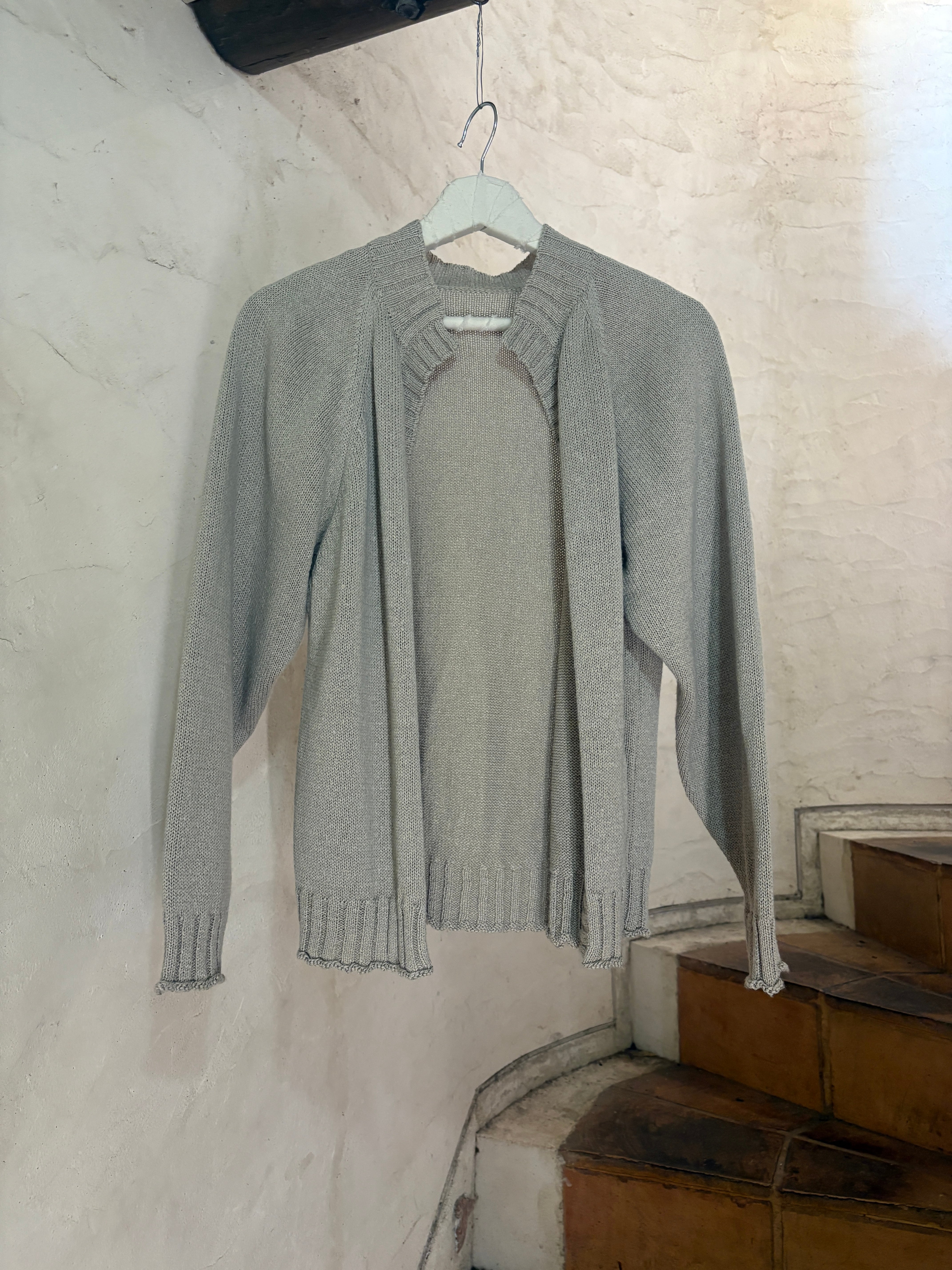 VERITECOEUR | RAGLAN SLEEVE CARDIGAN-beige