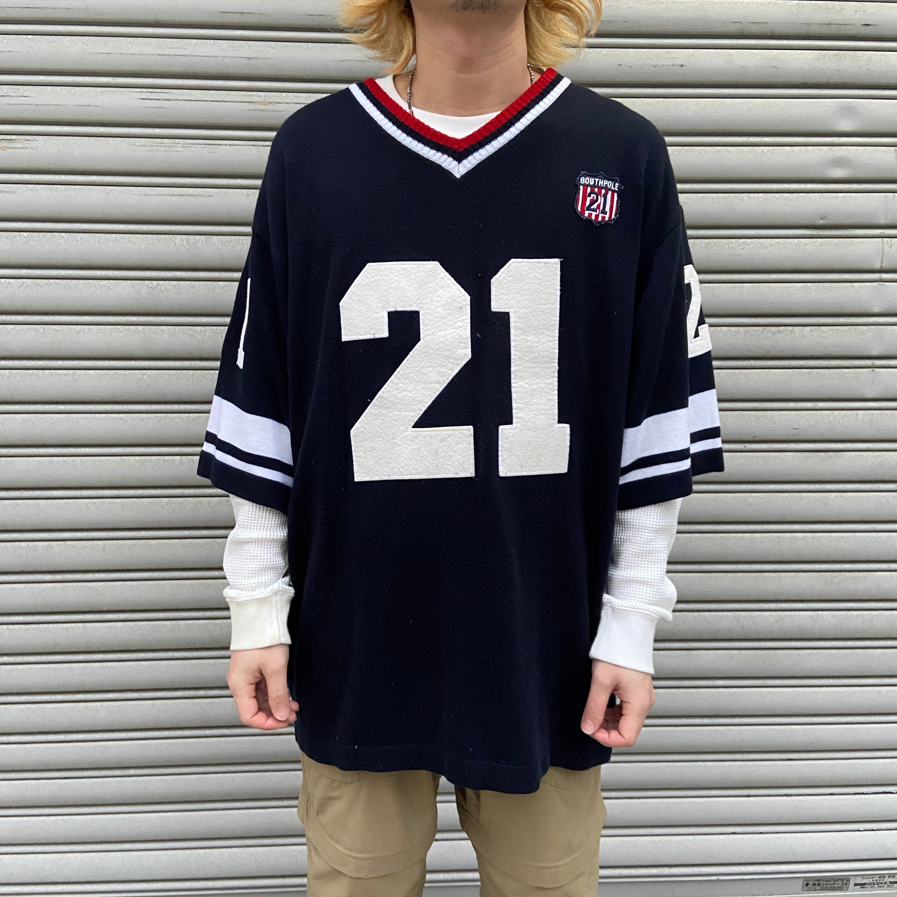 stussy football sweater   ニットシャツ　スウェット　L