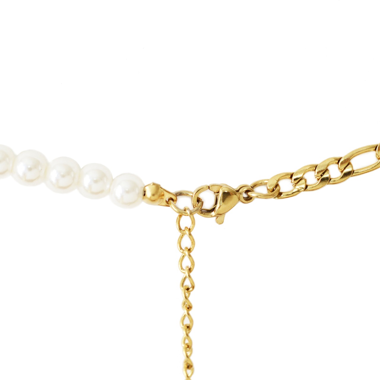 Half Pearl Number Necklace