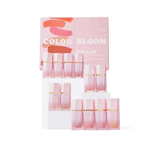 【SHEGLAM】 Color Bloom シマー & マットコレクション リキッドチーク ビューティー ツヤ肌 12本 12pcs/set SH0052-8166