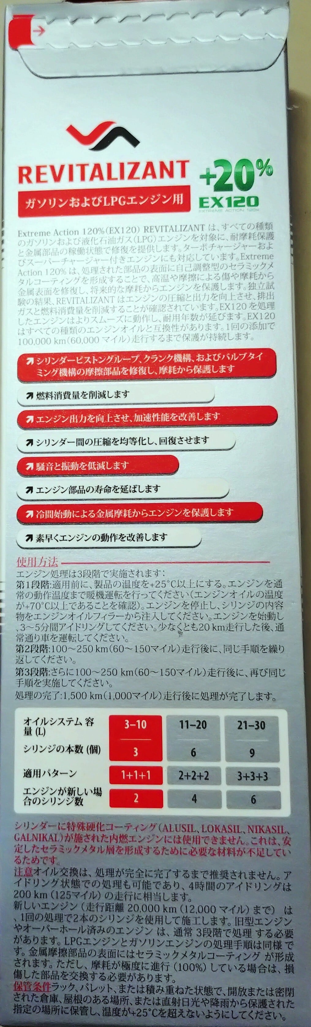 XADO リヴァイタリザント EX120 ガソリンエンジン用 | XADO_JAPAN