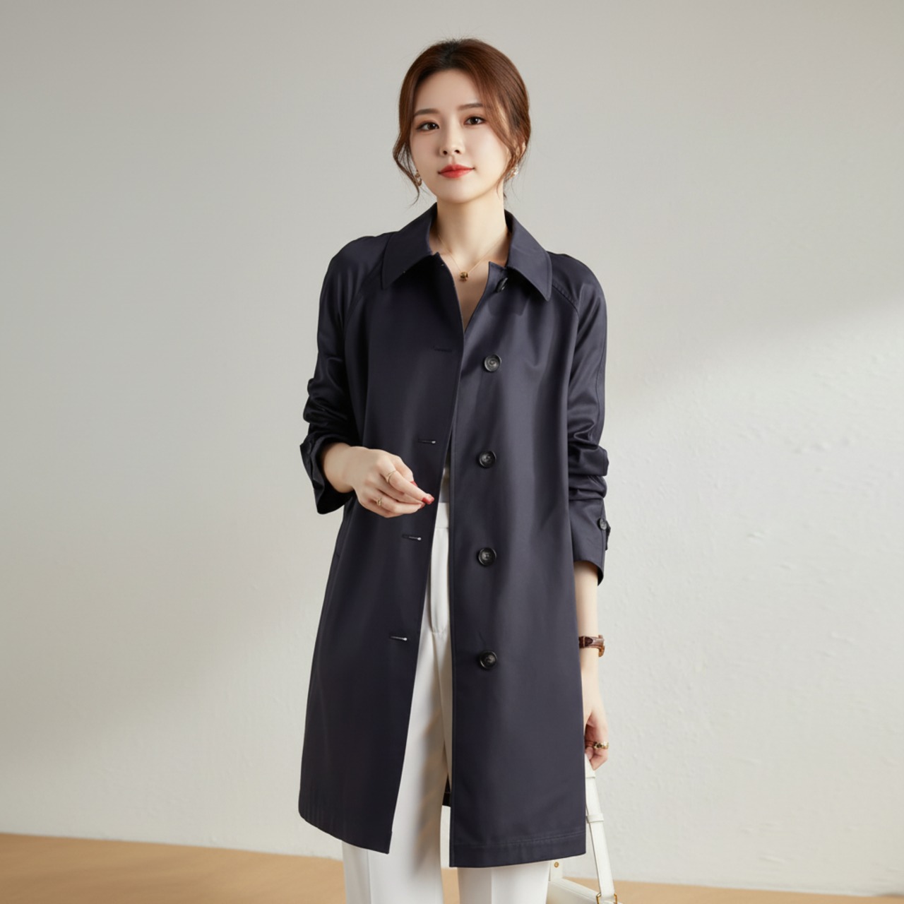 ミドル丈 Aライン ジャケット   2colors  26049・画像6