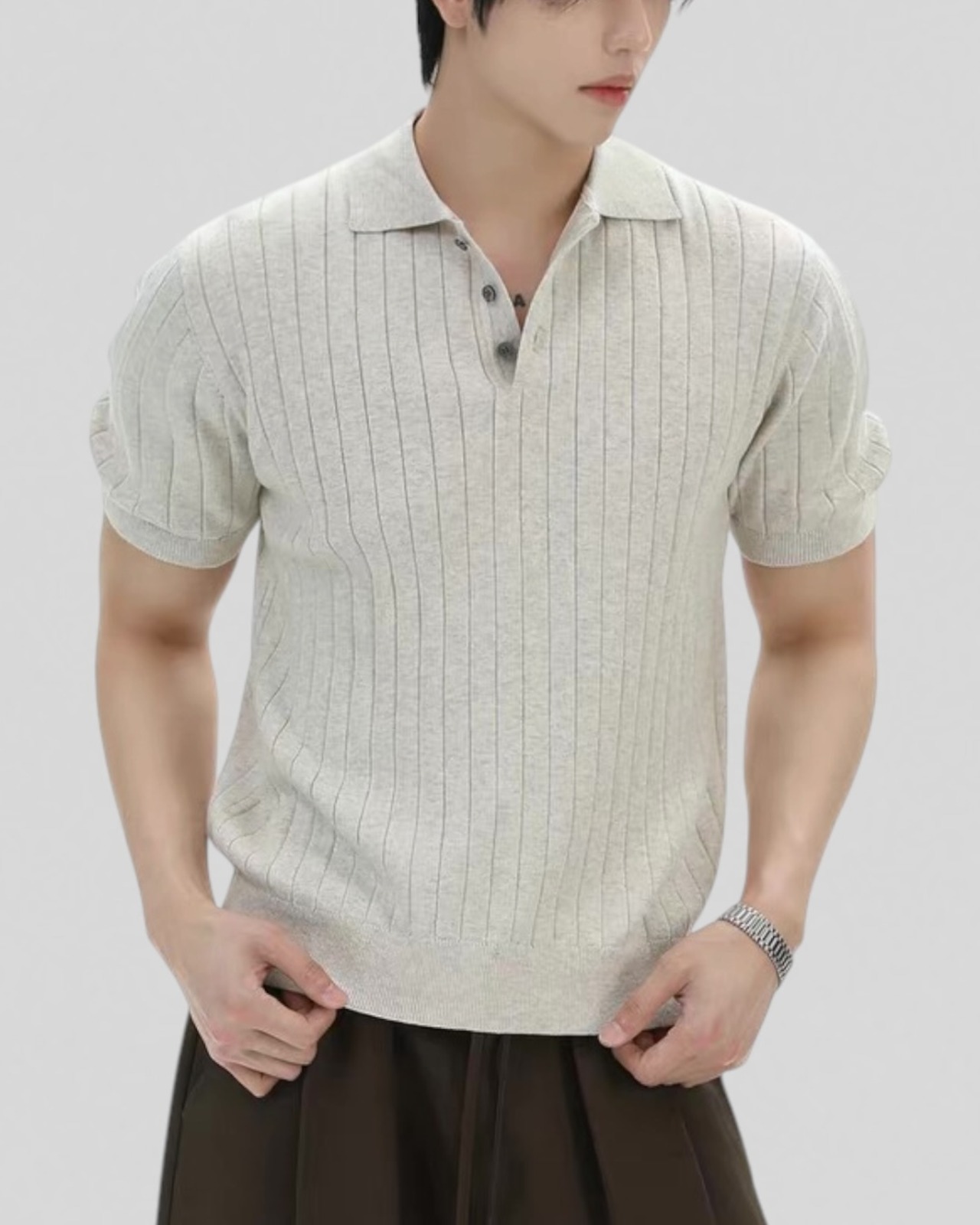 Sculpt Fit Rib Knit Polo（80％/30％）