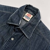 FRANKLIN & MARSHALL フランクリン&マーシャル ダメージ加工 長袖 デニム ウエスタンシャツ XS /インディゴ