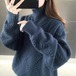 韓国ファッション 無地 インナー セーター レディース ゆったり 百掛け 厚手 タートルネックニット 冬新作 ニットトップス プルオーバー