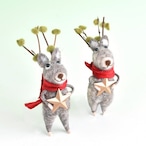 フェルト トナカイ スター(グレー)