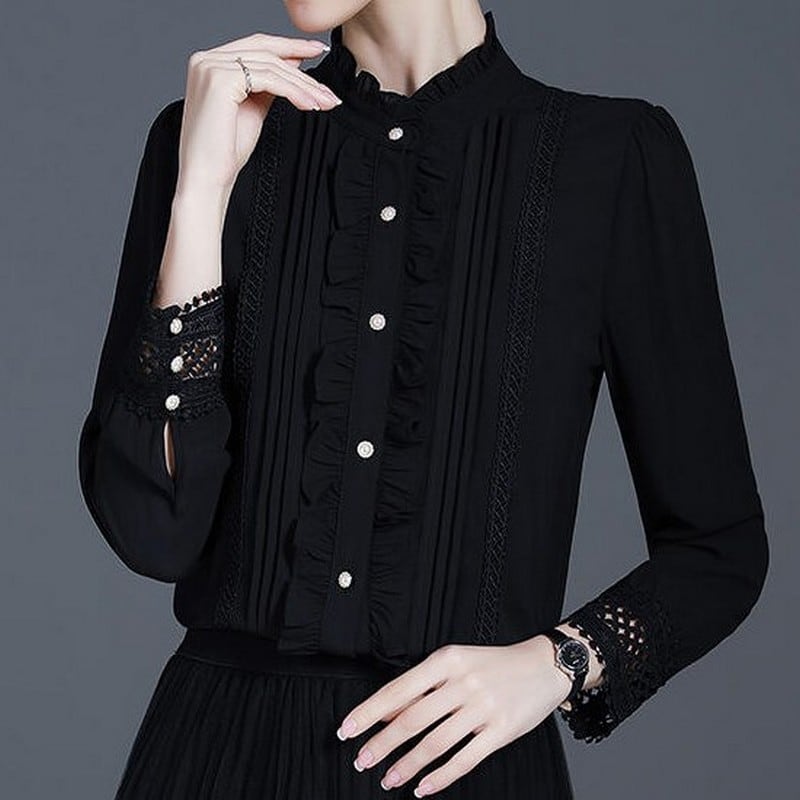 長袖ピンタックシャツ 1093 | ステージドレス MUSE BLESS