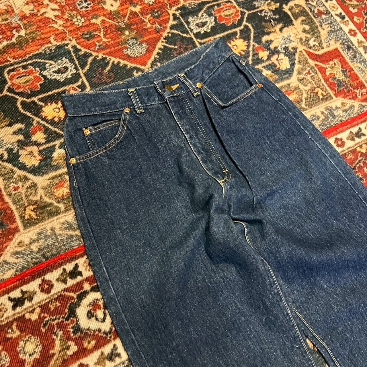 80s USA製 Lee Riders デニムパンツ ヴィンテージ リー W68cm S 濃紺