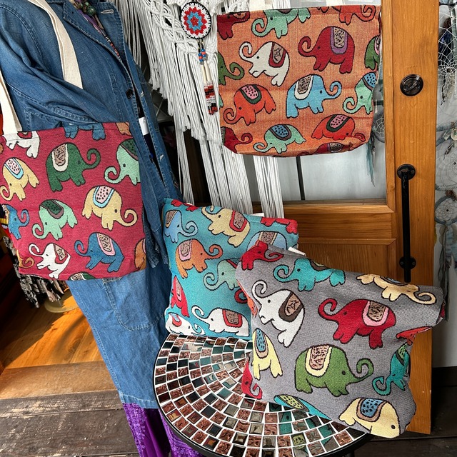 ゴブラン織ゾウさんトートバッグ　A