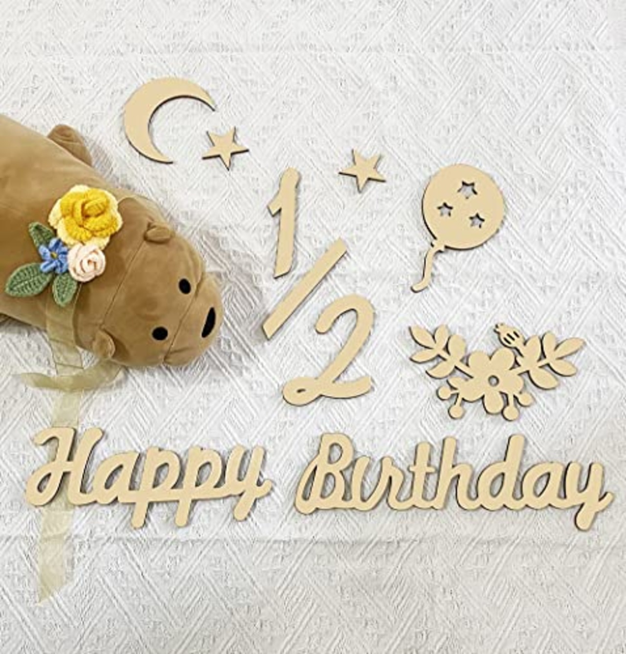 SPKURICP 木製 レターバナー 40枚セット 月齢フォトグッズ ニューボーンフォト ウッドレター 月齢カード マンスリーカード 記念日フォト 撮影道具 記念写真 出産祝い 成長記録 プレゼント 誕生日