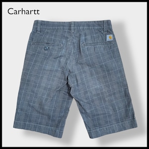 【Carhartt】ハーフパンツ ショートパンツ チェック柄 スクエアラベル W30 カーハートUS古着