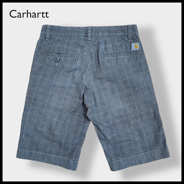 【Carhartt】ハーフパンツ ショートパンツ チェック柄 スクエアラベル W30 カーハートUS古着