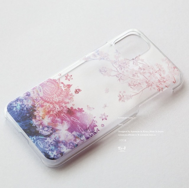 【iPhone11ProMax/OUTLET】彩・胡蝶 - 和風 iPhone クリアケース（ハード）【Re:design】