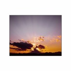 「富士山に沈む夕日」フォトパネル(Ｗ23×H18cm)