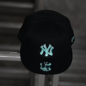 【gifthat別注】NEW ERA 950/9FIFTY ニューヨーク・ヤンキース BLACK SEAGLASS