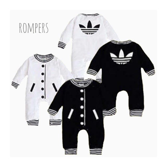 R011 アディダス風ロンパース Petit Chic R011 アディダス風ロンパース Petit Chic
