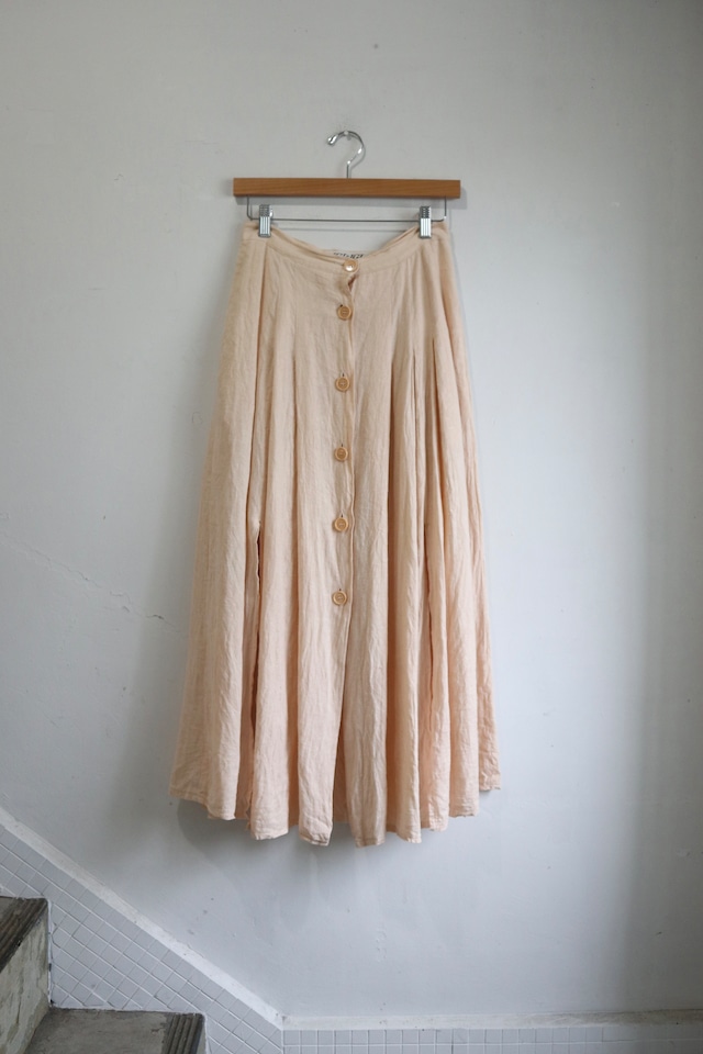 【monoya】linen pleats skirt