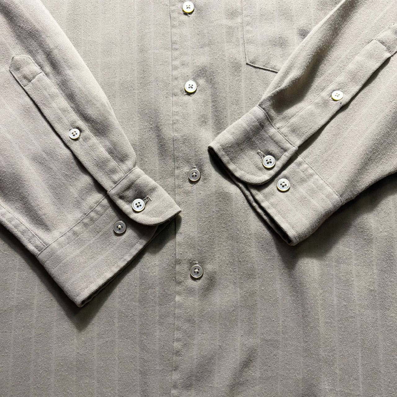 vintage 1990’s PERRY ELLIS poly × rayon oversized drape shirt