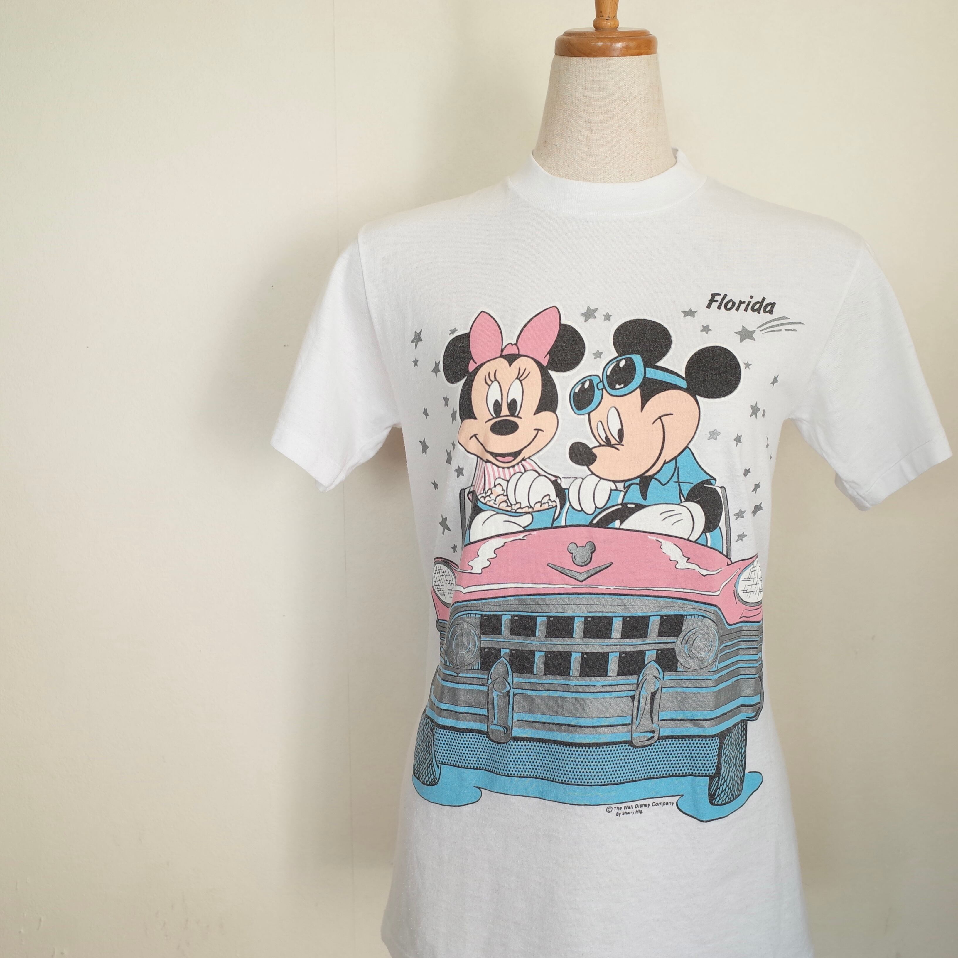 80s USA Sherry mickey & minnie mouse tee
