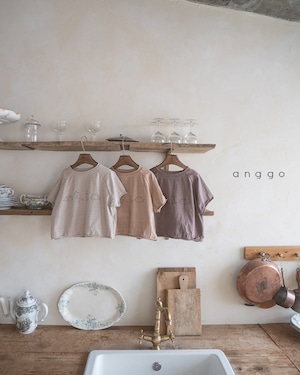 【anggo】だいなそーTシャツ 80〜120cm ブラウン 230509