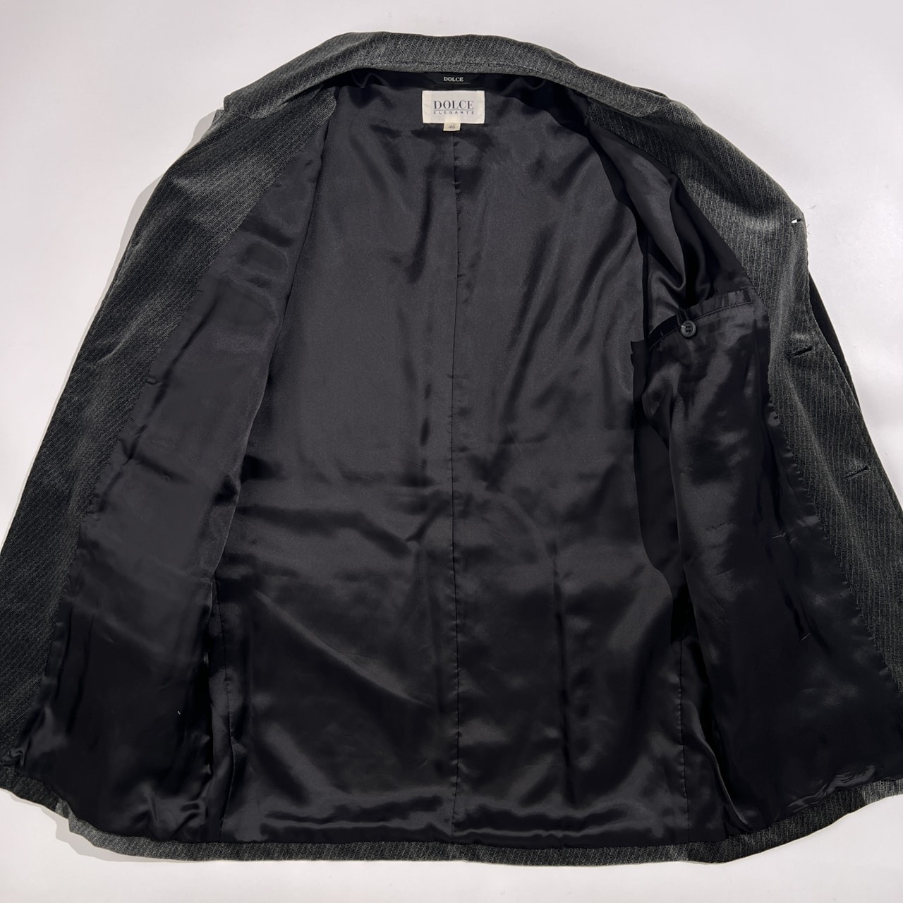 DOLCE ELEGANTE ドルチェ チェック ベロア調 4B ジャケット コート サイズ 46 /メンズ/日本製/ワールド