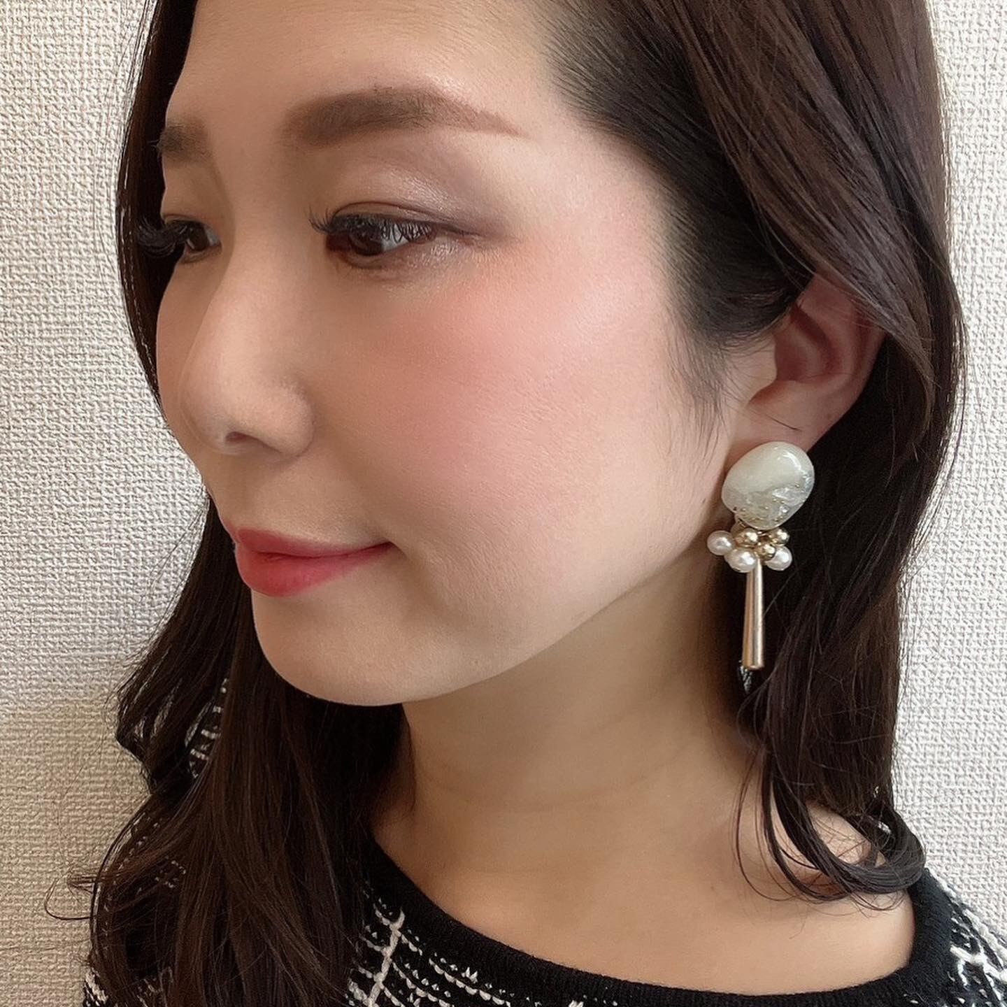 新色追加】大粒 ガラスとレジン ピアス・イヤリング 4color | PAY ID