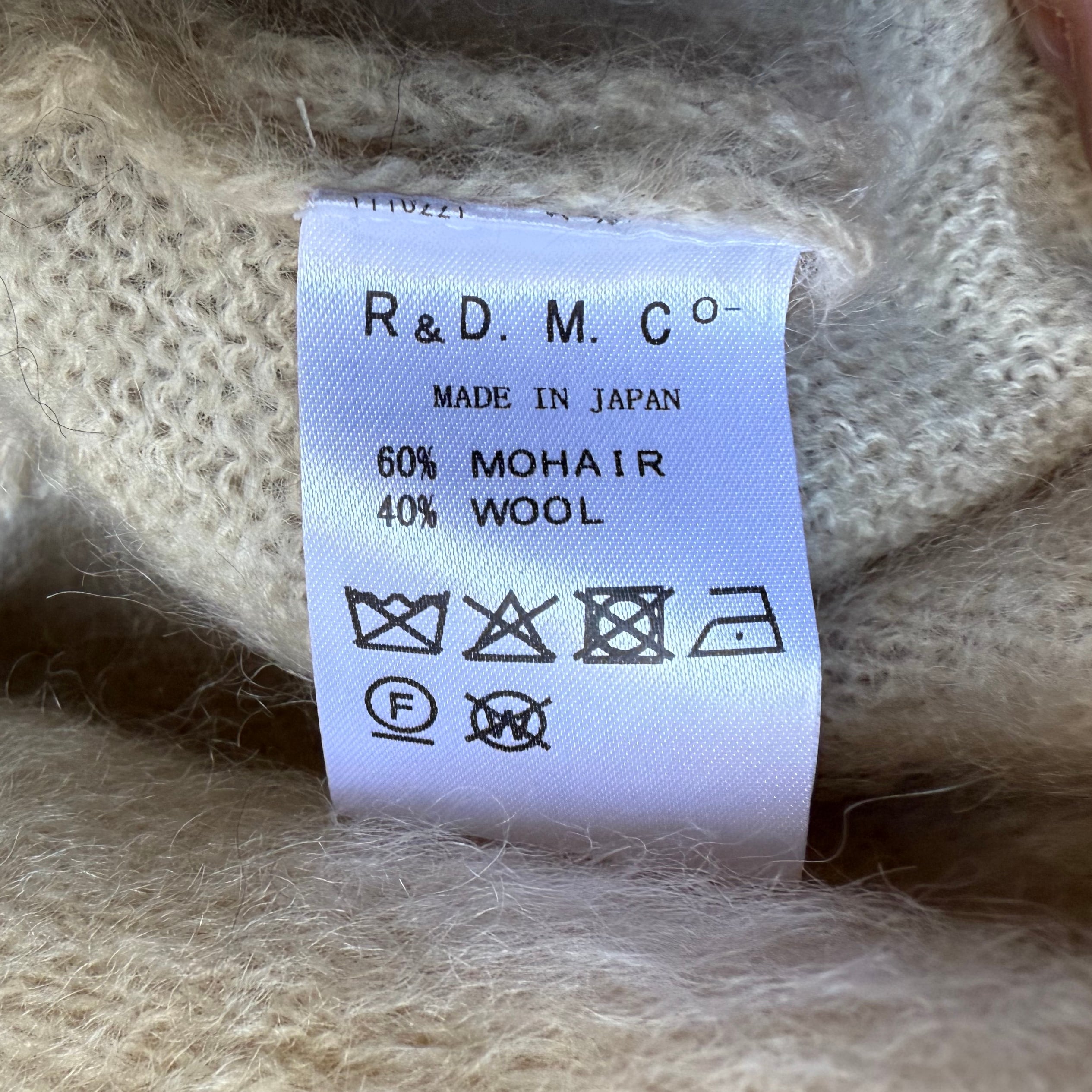 R&D.M.Co-/OLDMAN'S TAILOR オールドマンズテーラー MOHAIR CRICKET