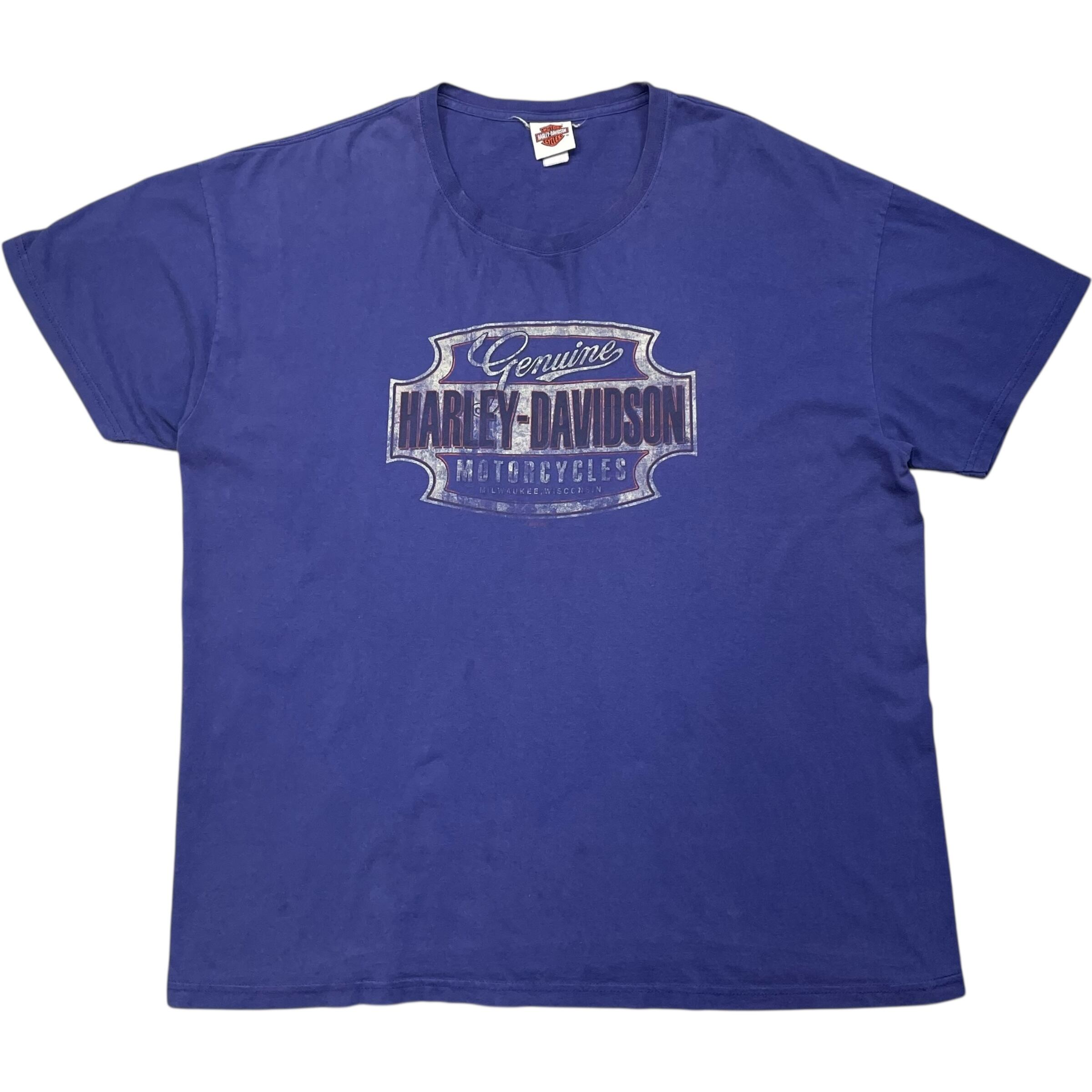 《XXL》 Harley-Davidson ハーレーダビッドソン Tシャツ 両面プリント パープル no.7702