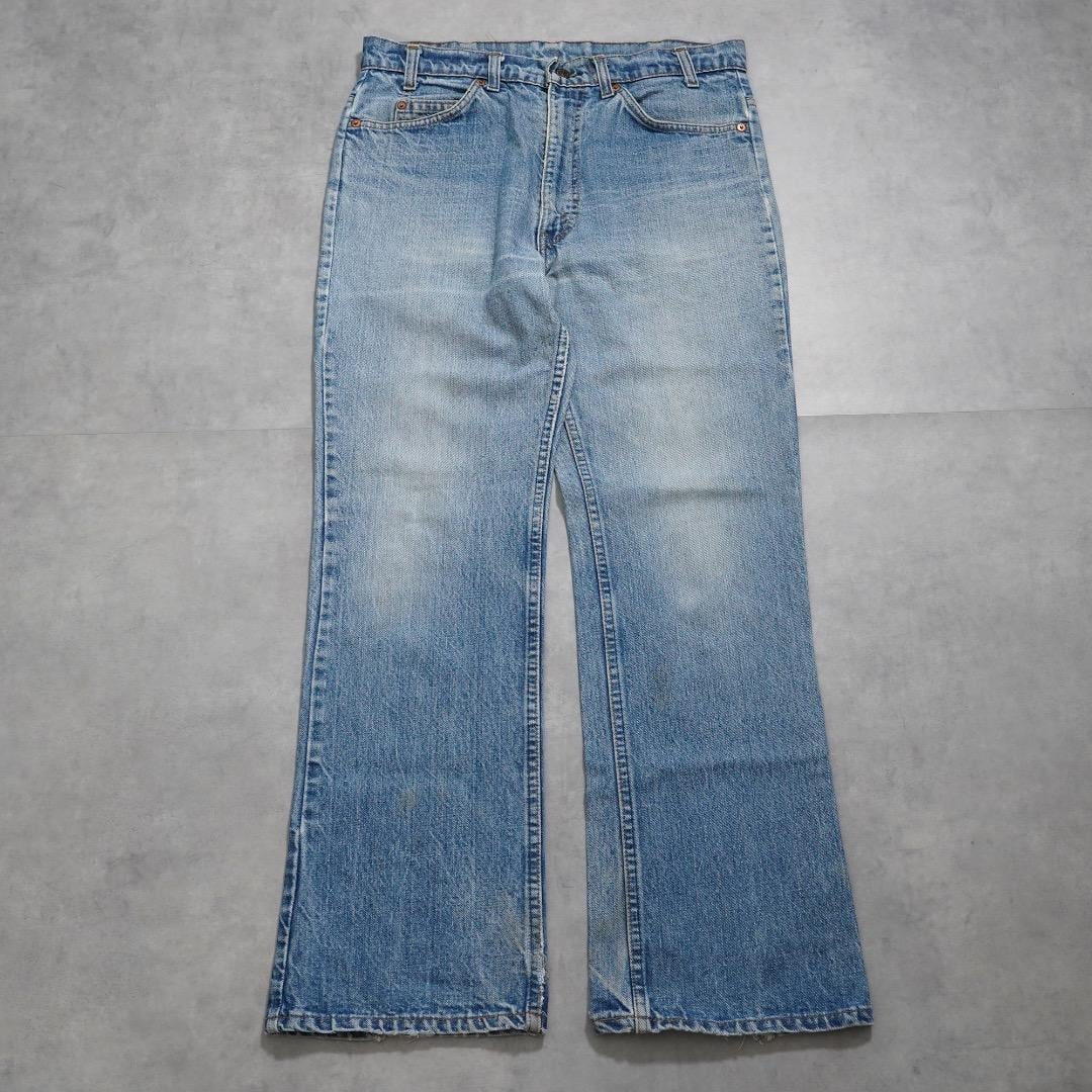 リーバイス517 W33 フレア ボトム 古着 青 80s USA製 16982