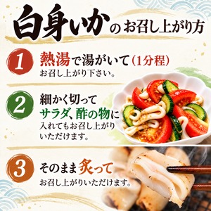 日本海産【ソフト食感】白身いか3尾入｜添加物不使用・サラダや炙りで