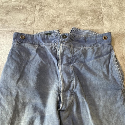 30-40s 針式シンチ フレンチワーク Metis リネン ショーツ W32 詳細写真4
