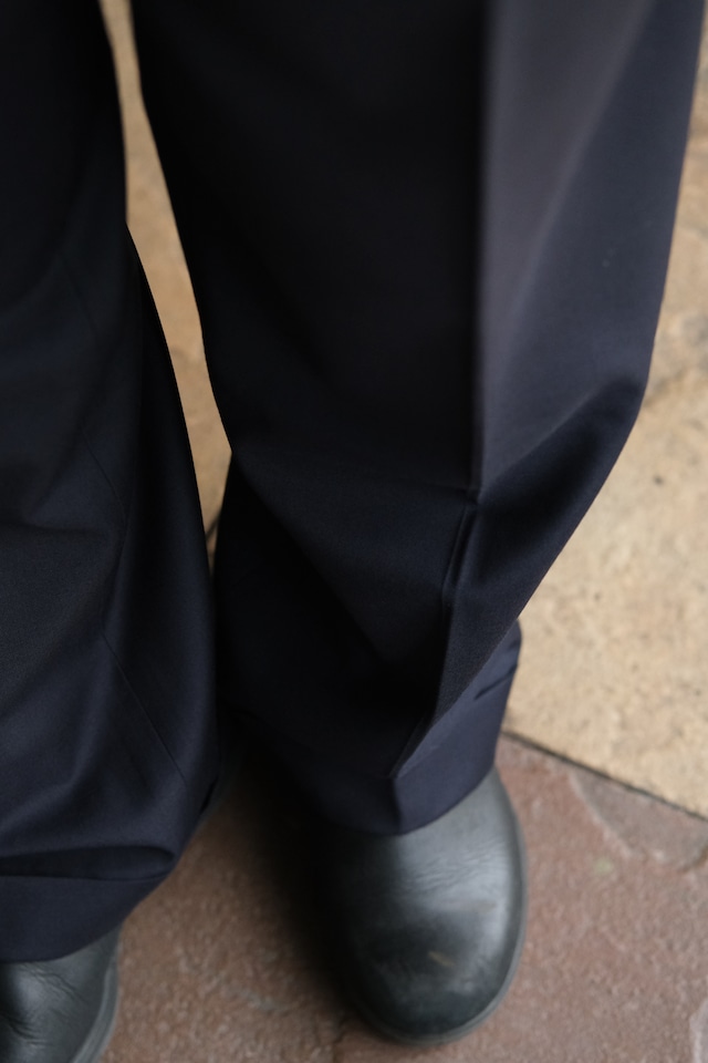 Utah/"BARONI" wool slack pants/navy