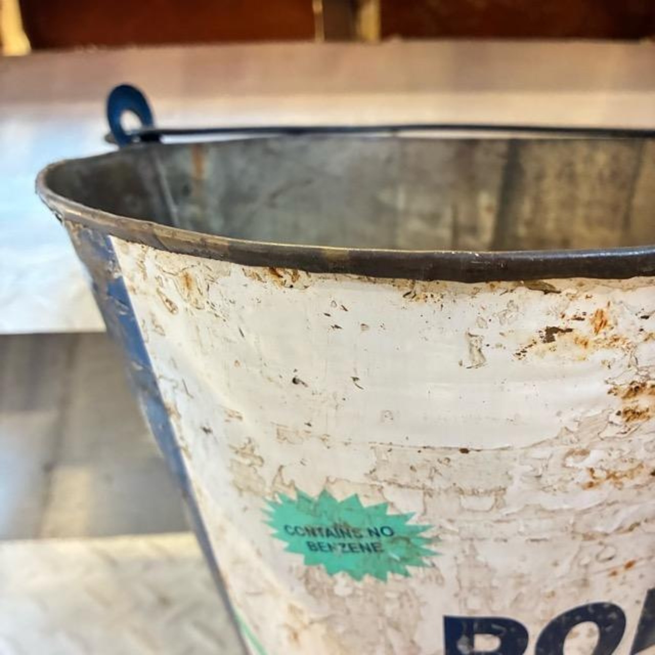インド リサイクルアイアンバスケット L RECYCLED BUCKET アイアン製バケツ ガーデニング ゴミ箱 鉢カバー アソート プランターカバー