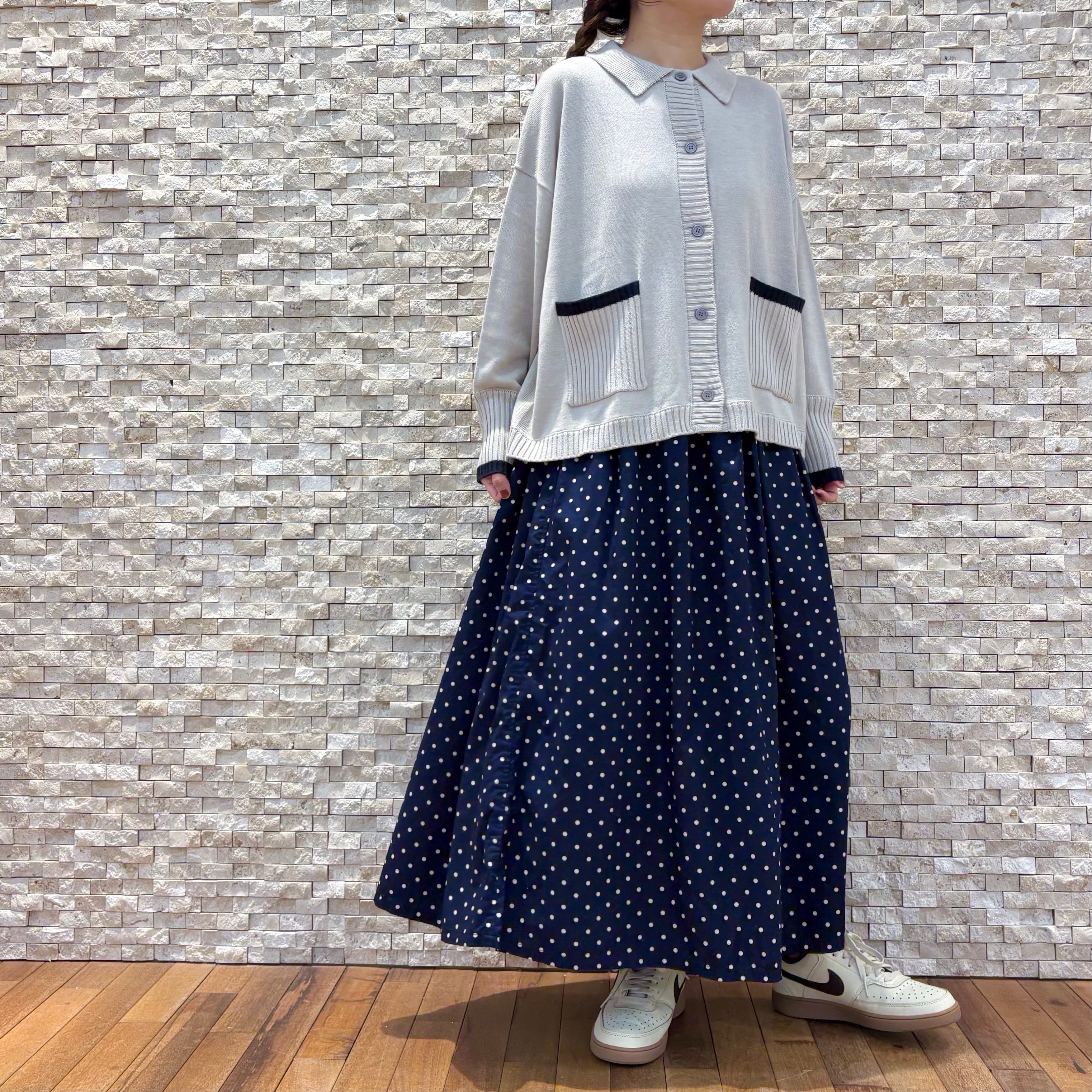 【ventblanc】ドットプリントギャザースカート(VBS253413)