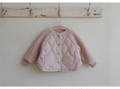 韓国子供服 / 26winter / puella FLO / ノエルキルティングジャンパー(ピンク) / キッズ / 冬服 *90~140*
