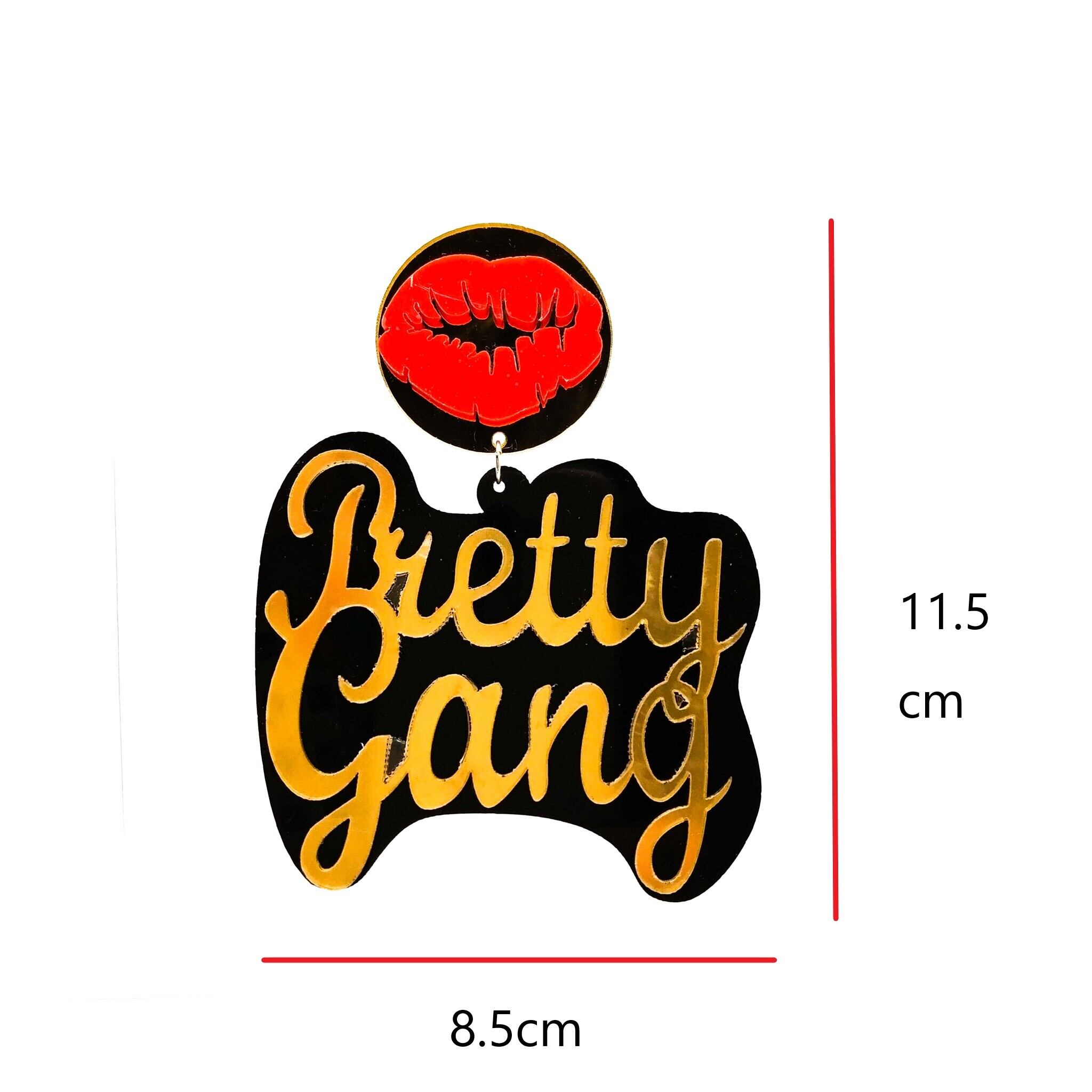 Pretty Gang! 　プリティギャング！　大振りピアス　唇ピアス　メッセージピアス　リップピアス　大きいピアス　特大ピアス　プリティピアス　インパクト　ダンス　イベント　フェス　発表会　HIPHOP　リップモチーフ　個性派　アクセサリー　ピアス　イヤリング　