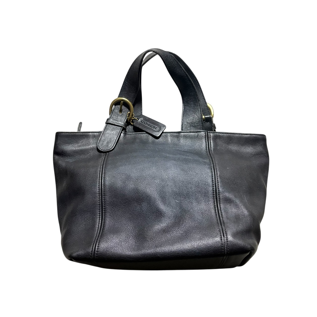 “OLD COACH” black leather hand bag