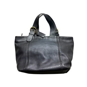 “OLD COACH” black leather hand bag