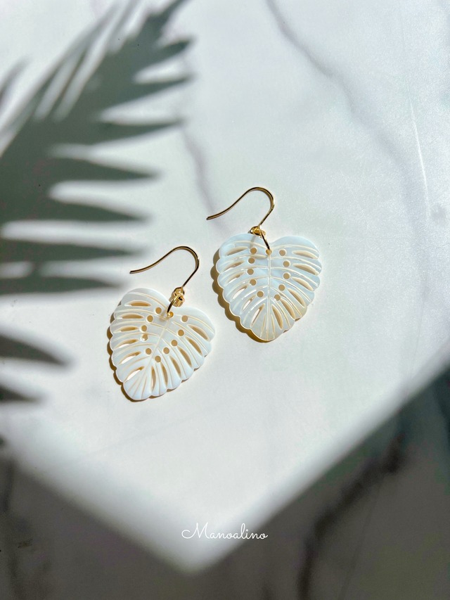 Hawaiian Monstera earring(ハワイアンモンステラピアス、イヤリング)