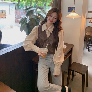 韓国風、シャツベスト2点セット A01172