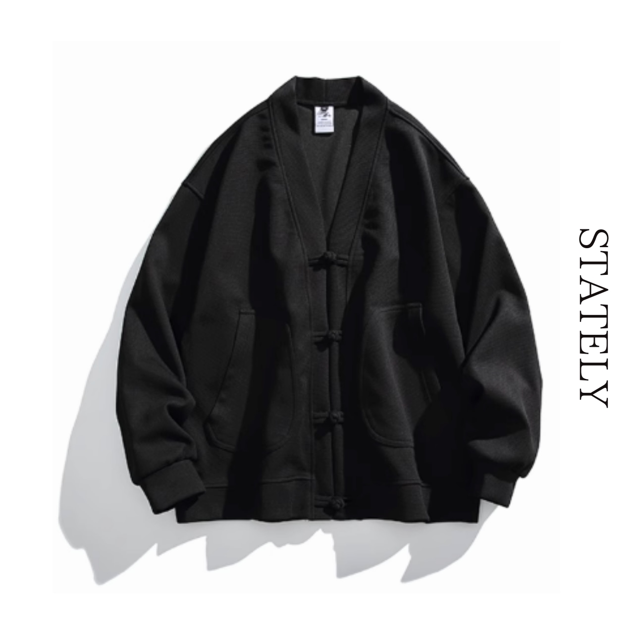 ワッフル チャイナノット カーディガンニット/3color_T165・画像2