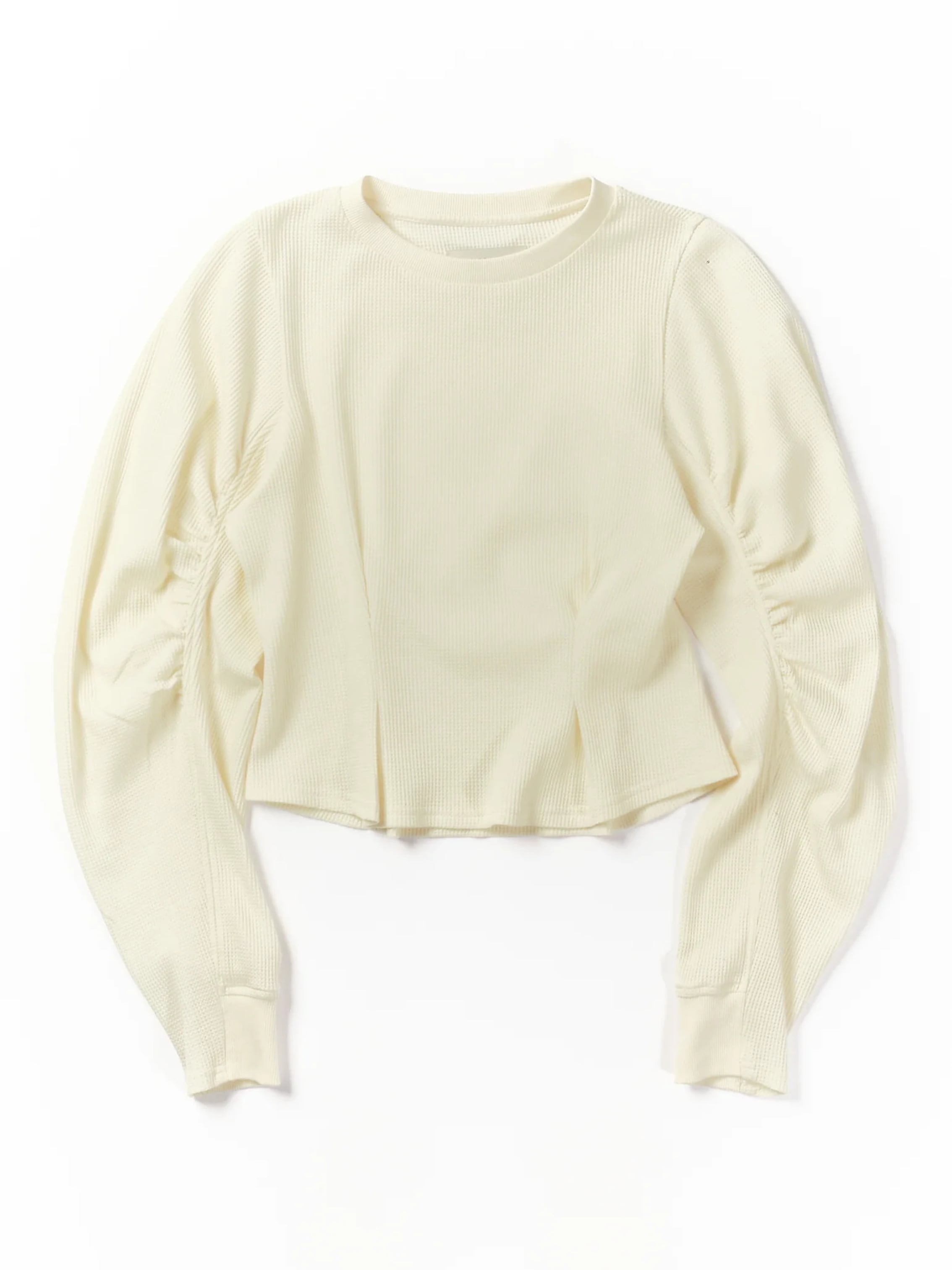 ギャザリング スリーブ サーマル エクリュ