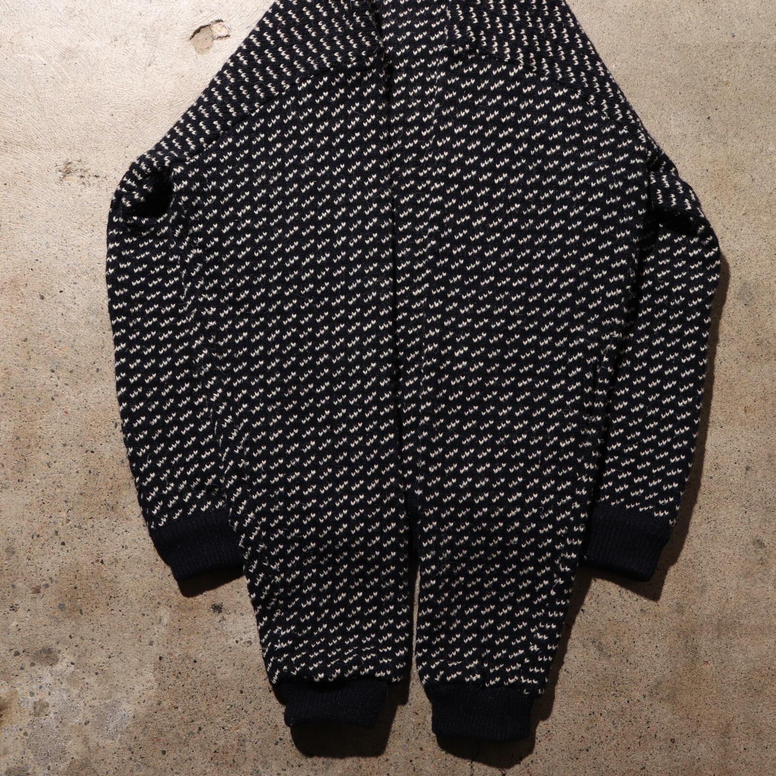 美品 XL バーズアイセーター L.L.Bean ネイビー エルエルビーン 