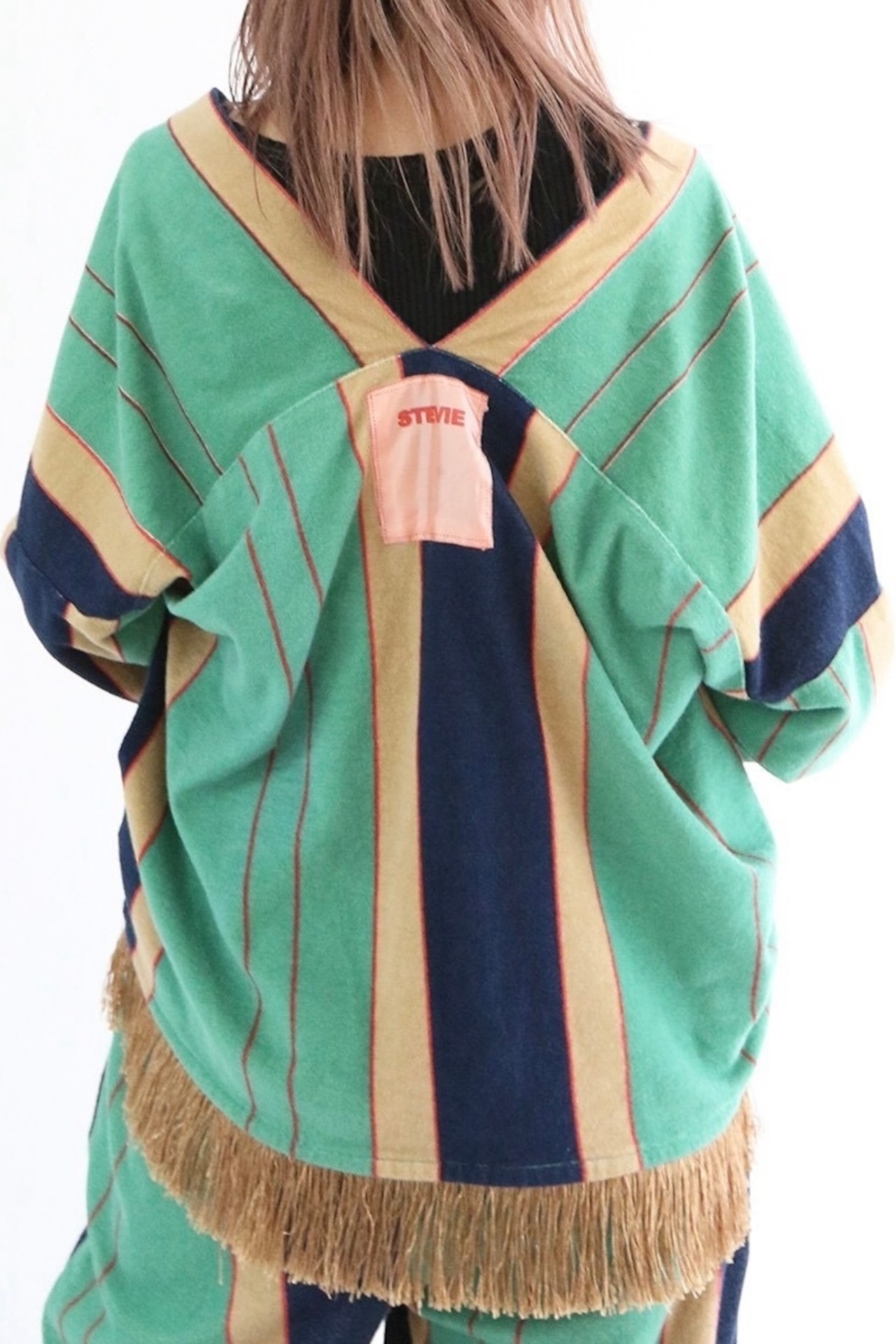【STEVIE 】PILE STRIPE GOWN